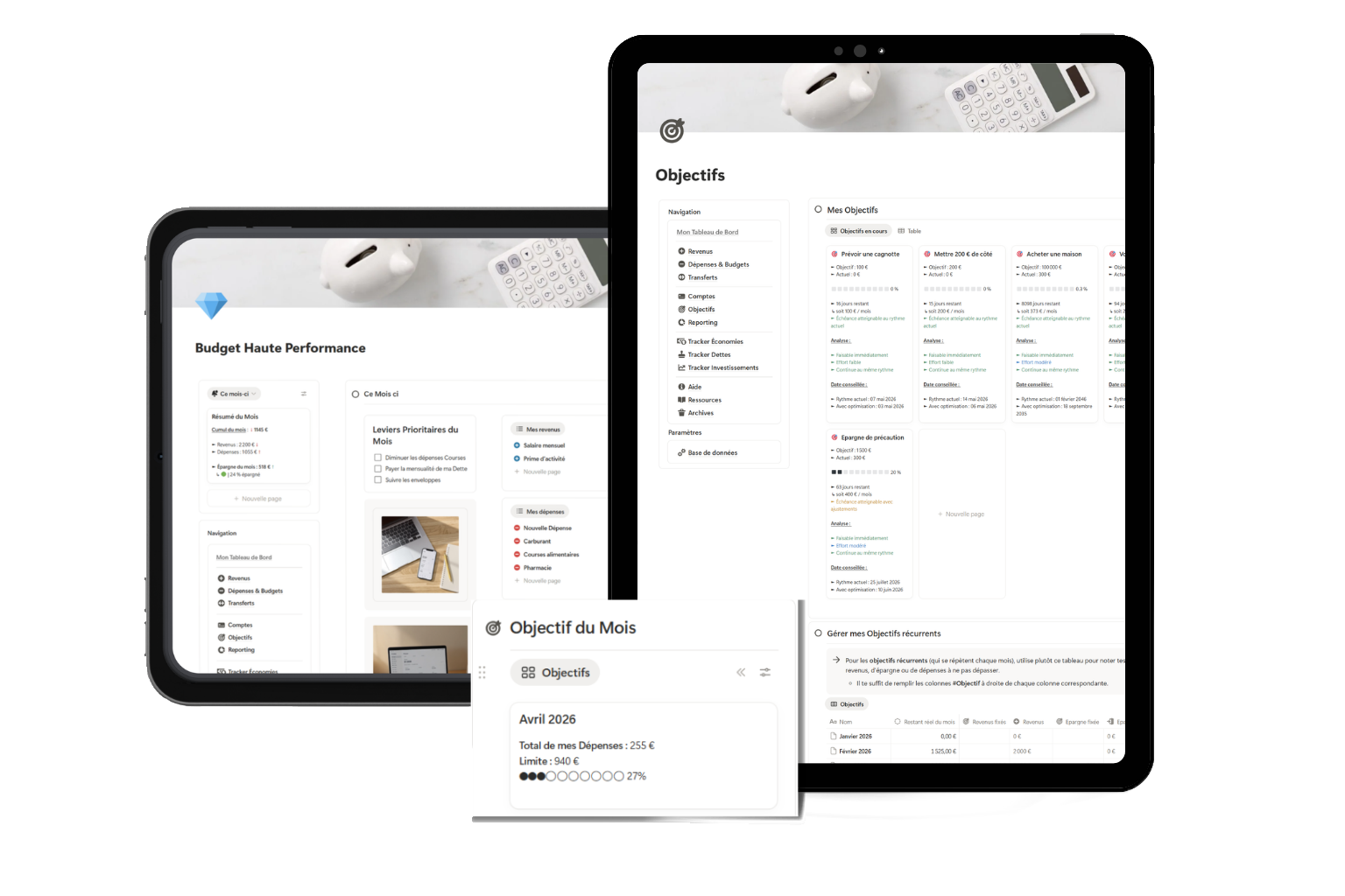 Template Notion Budget Haute Performance